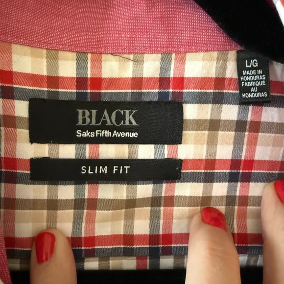 Black Saks Fifth Avenue button down shirt • Men’s large - Picture 3 of 7